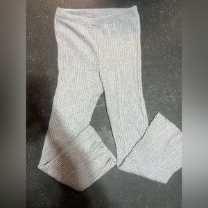 Reformation cashmere Light Gray Ribbed flare pants